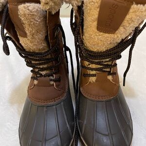 Brown and beige Winter Boots